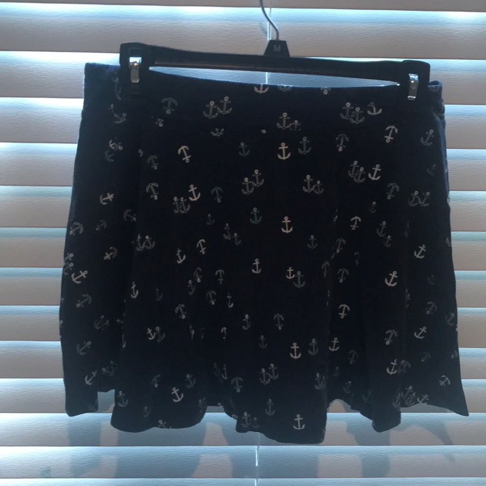 Kids navy anchor skirt